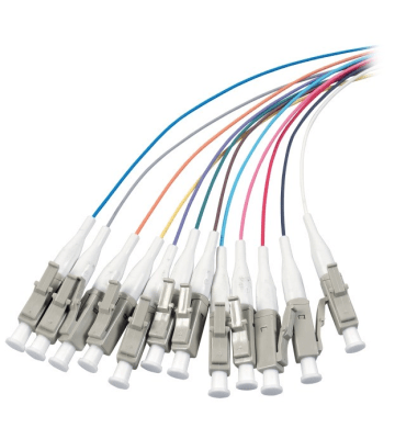 OS2 Glasfaser Pigtail farbiges Set LC/PC - 12 Stück