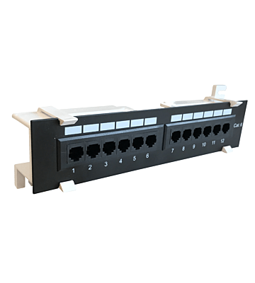 CAT 6 Wand patchpanel, 12-fach UTP