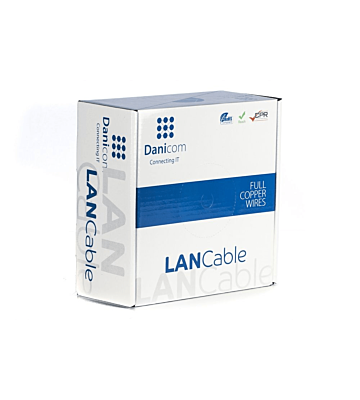 DANICOM CAT6A FTP 100m Außenkabel Starrleiter - PE (Fca)