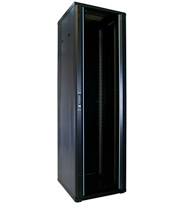 42 HE 19” Serverschrank, mit Glastür (BxTxH) 600 x 600 x 2000mm