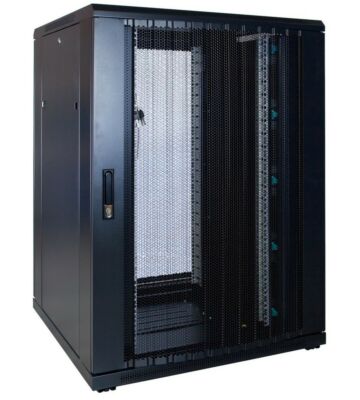 22 HE 19” Serverschrank, mit perforierter Fronttür (BxTxH) 800 x 800 x 1200mm 