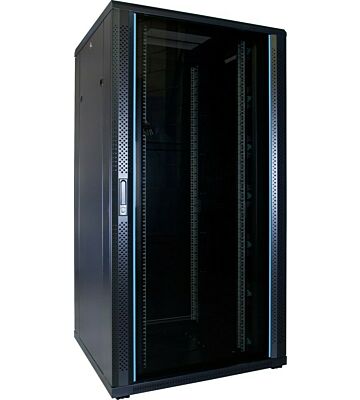 32 HE 19” Serverschrank, mit Glastür (BxTxH) 800 x 800 x 1600mm
