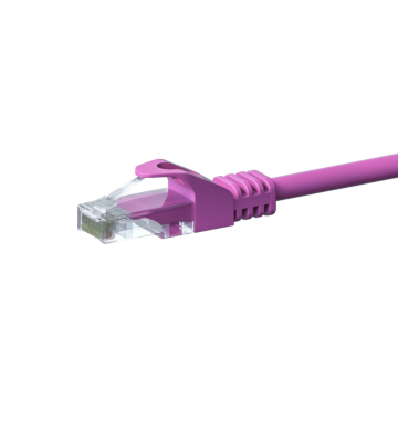 CAT5e Netzwerkkabel, U/UTP, 7,50 meter, Rosa, 100% Kupfer