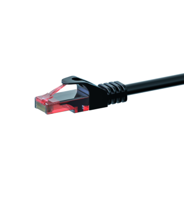 CAT6 Netzwerkkabel, U/UTP, 3 meter, Schwarz, 100% Kupfer
