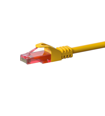 CAT6 Netzwerkkabel, U/UTP, 1.50 meter, Gelb, 100% Kupfer
