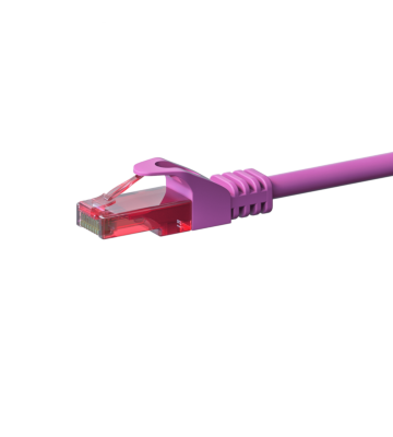 CAT6 Netzwerkkabel, U/UTP, 10 meter, Rosa, 100% Kupfer