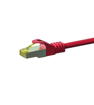RJ45 Netzwerkkabel S/FTP (PiMF), mit CAT 7 Rohkabel, Rot, 20m