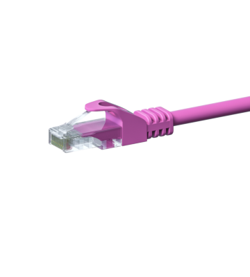 CAT 5e Netzwerkkabel U/UTP – 15 Meter - Rosa - CCA