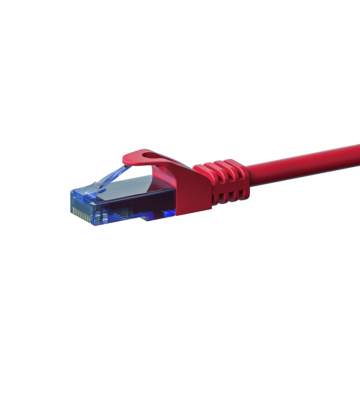 CAT6a Netzwerkkabel 100% Kupfer - U/UTP - 1 Meter - Rot