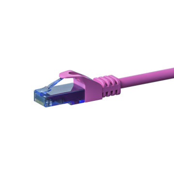 CAT6a Netzwerkkabel 100% Kupfer - U/UTP - 1,50 Meter - Rosa