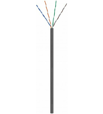 CAT6 U/UTP 50m outdoor Netzwerkkabel flexibel Schwarz CCA