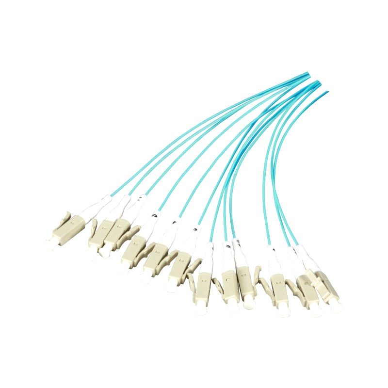 OM3 Glasfaser Pigtail türkis ST - 12 Stück