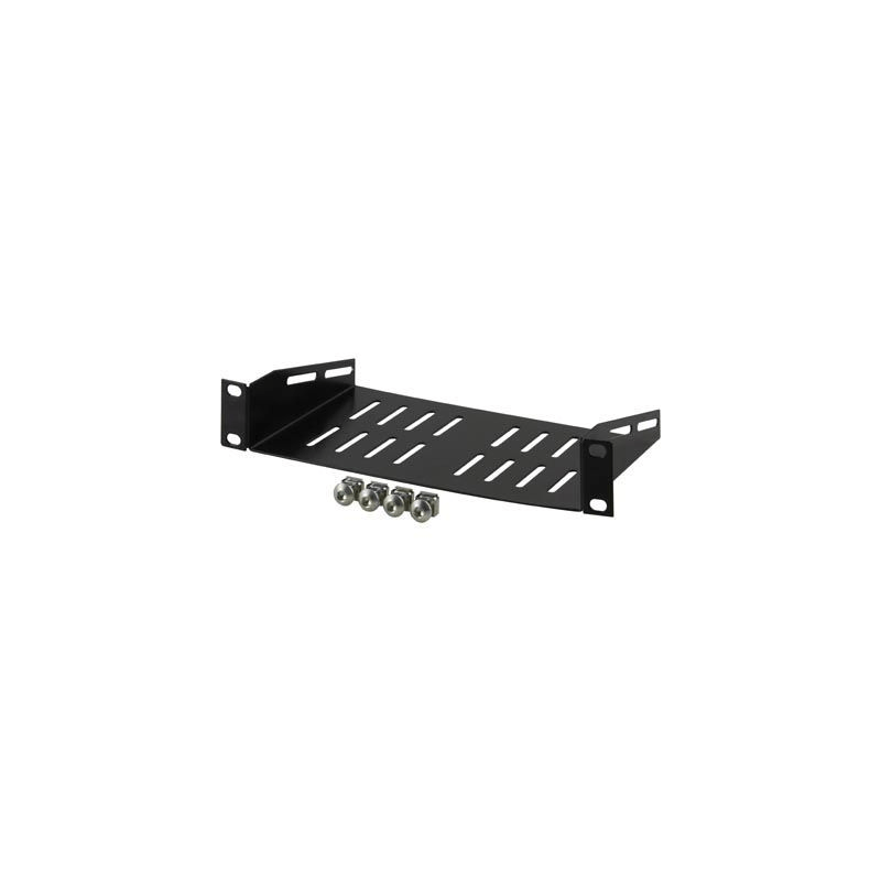 10” Fachboden, 1 HE, für 10” Serverschränke, Schwarz, (BxTxH) 250 x 136 x 44 mm