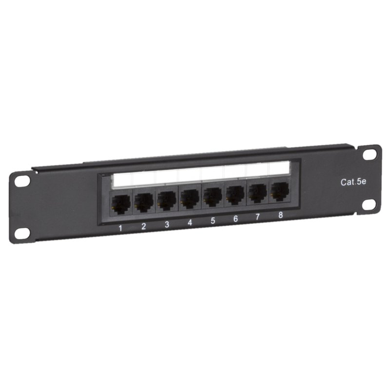 Patchpanel 10”, 8-fach UTP Patchpanel CAT 5e