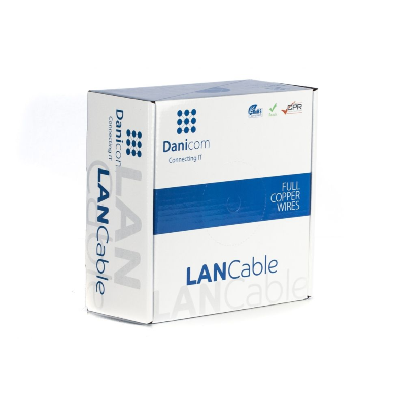 DANICOM CAT6A FTP 50m Außenkabel Starrleiter - PE (Fca)