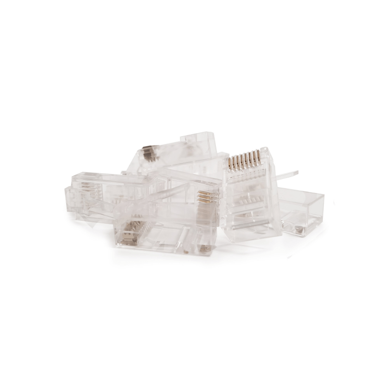 RJ45 CAT5e Netzwerkstecker – ungeschirmt - für Starrleiter und verseilte Kabel - 10 Stück
