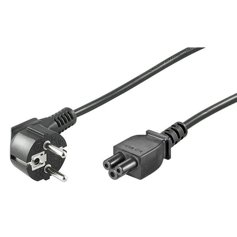Netzkabel mit Schukostecker – C5-Kupplung – Schwarz – 1,8 Meter