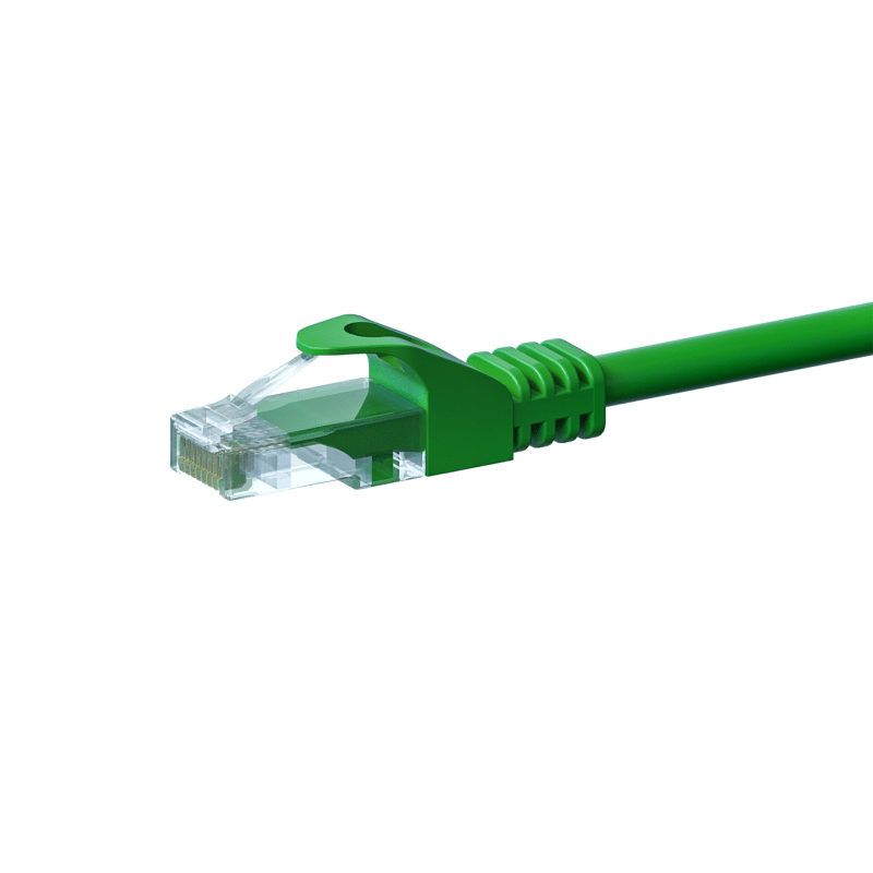 CAT5e Netzwerkkabel, U/UTP, 2 meter, Grün, 100% Kupfer