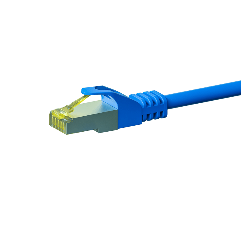RJ45 Netzwerkkabel S/FTP (PiMF), mit CAT 7 Rohkabel, Blau, 5m