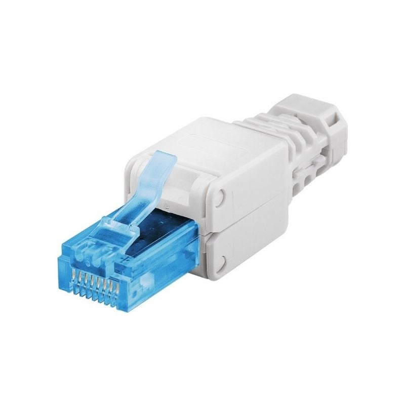 UTP CAT6a Toolles RJ45 Netzwerkstecker - für massive und flexibele UTP Kabel