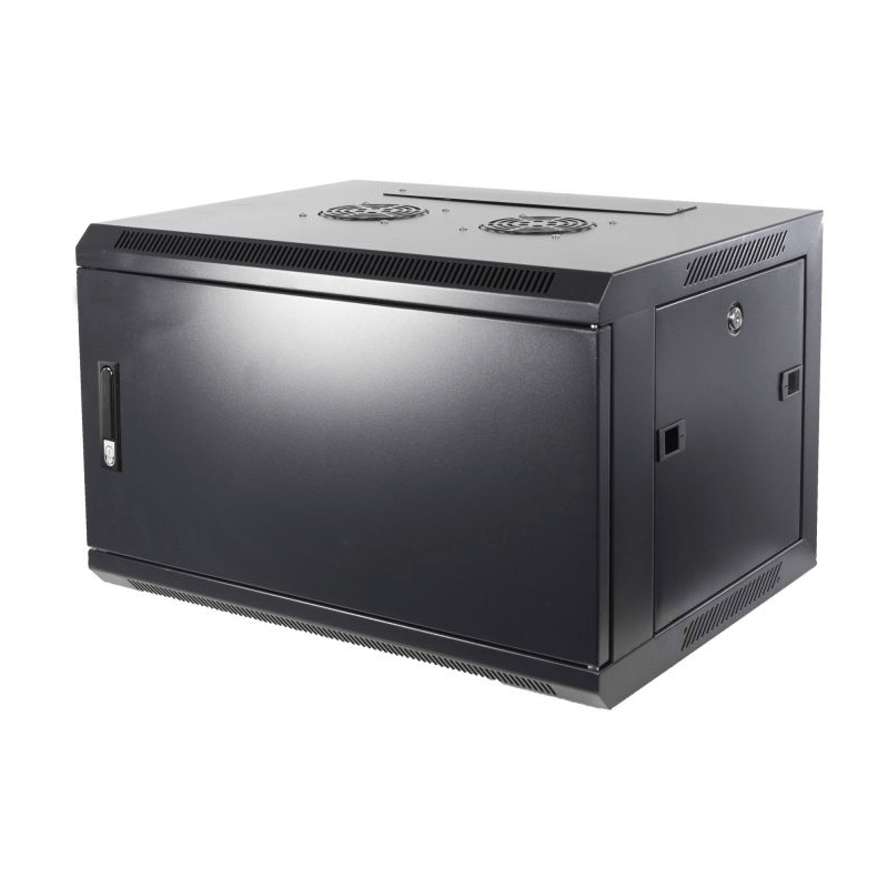 6 HE Serverschrank, Wandgehäuse, mit Metalltür (BxTxH) 600 x 600 x 367mm