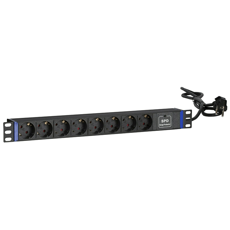 19” Steckdosenleiste - 8 fach - Surge Protection Device