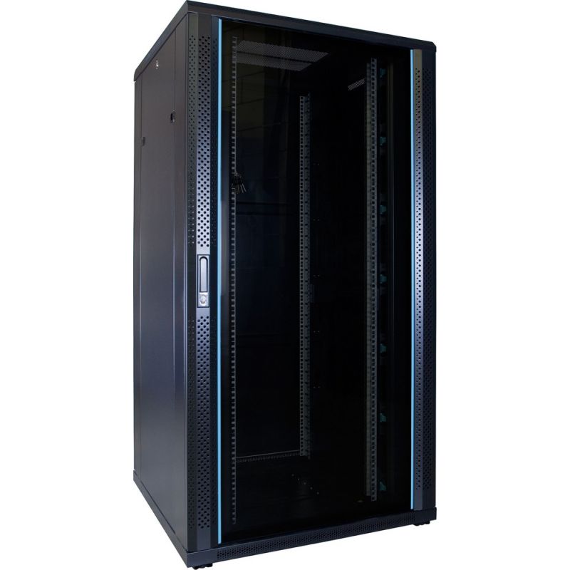 32 HE 19” Serverschrank, mit Glastür (BxTxH) 800 x 800 x 1600mm 