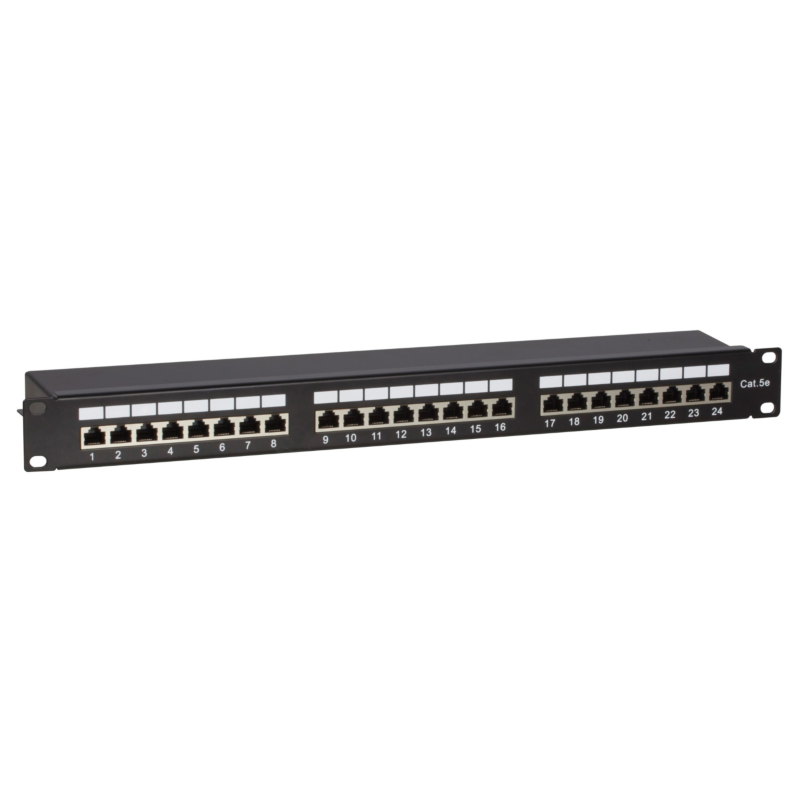 CAT 5e, FTP Netzwerk-Patchpanel, 19”, 24-fach.