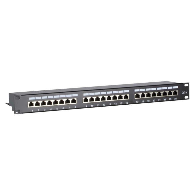 CAT 6, FTP Netzwerk- Patchpanel, 19”, 24-fach.