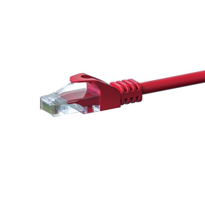 CAT5e Netzwerkkabel, U/UTP, 30 meter, Rot, 100% Kupfer