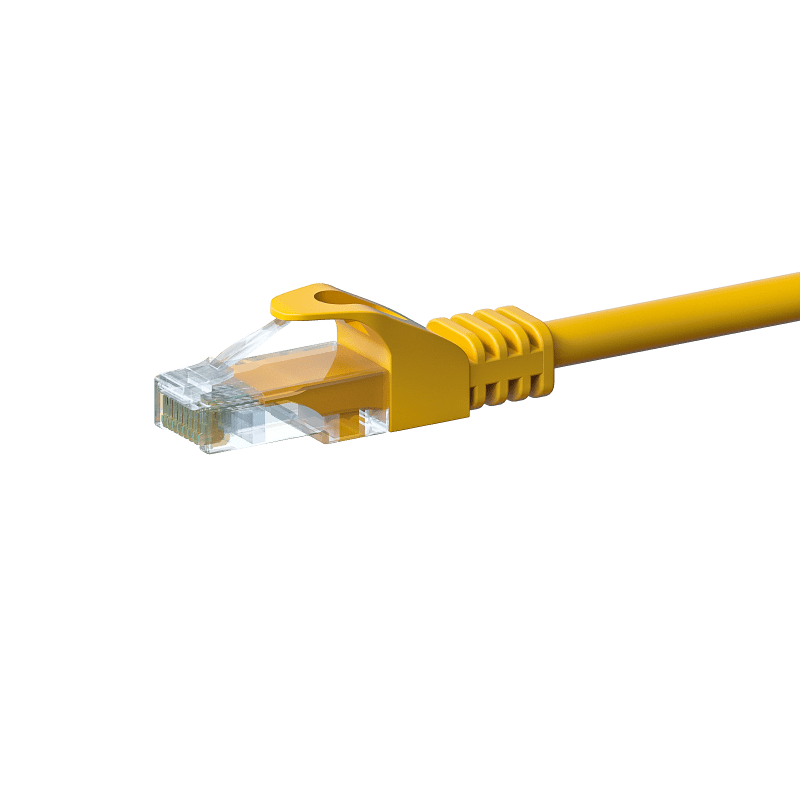 CAT5e Netzwerkkabel, U/UTP, 50 Meter, Gelb, 100% Kupfer