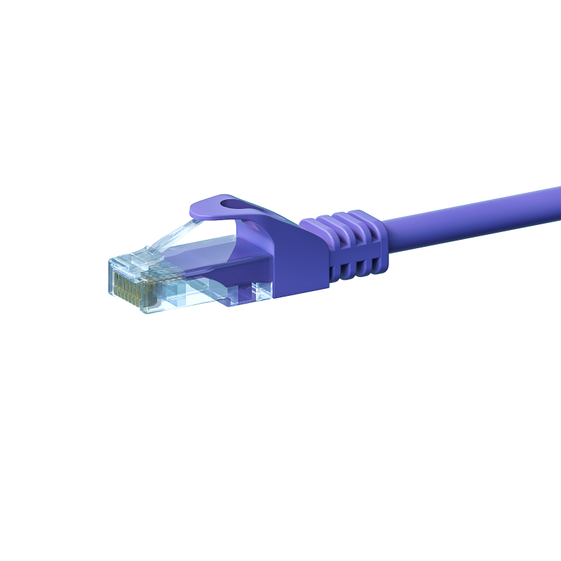 CAT5e Netzwerkkabel, U/UTP, 0.50 meter, Viollett, 100% Kupfer