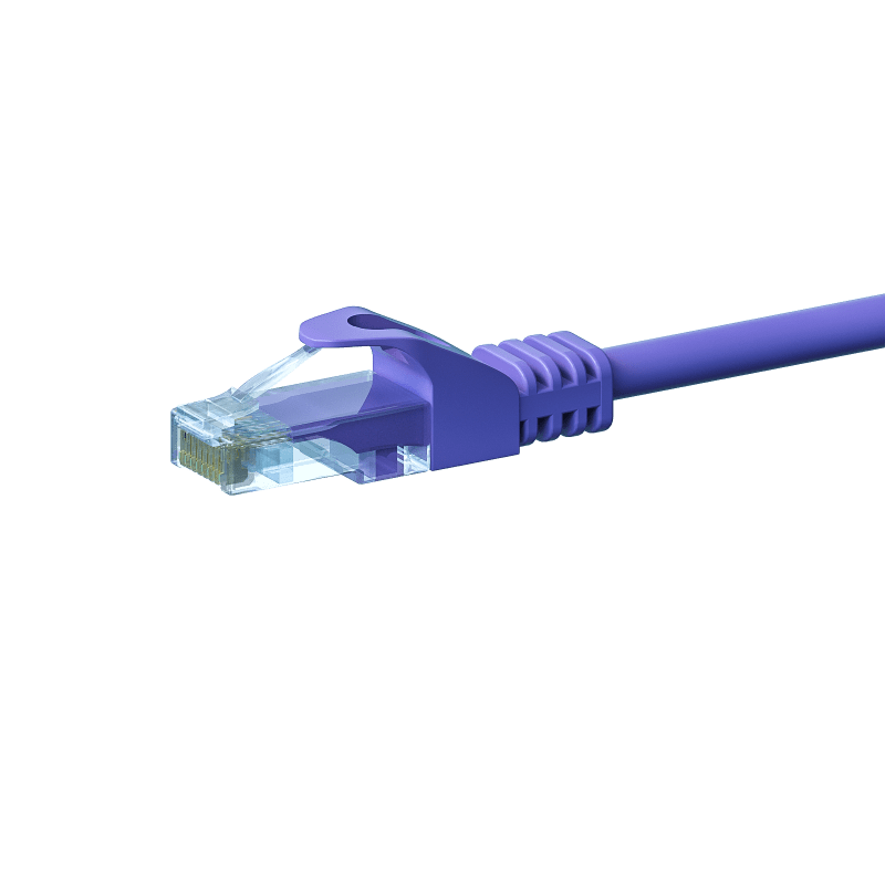 CAT5e Netzwerkkabel, U/UTP, 1 meter, Viollett, 100% Kupfer