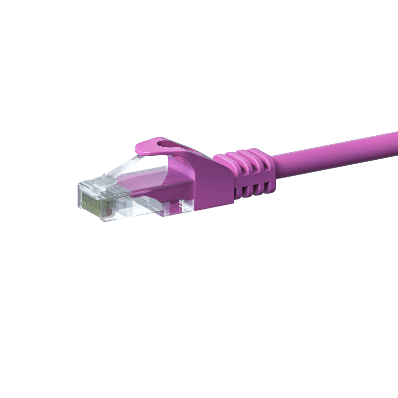 CAT5e Netzwerkkabel, U/UTP, 15 meter, Rosa, 100% Kupfer