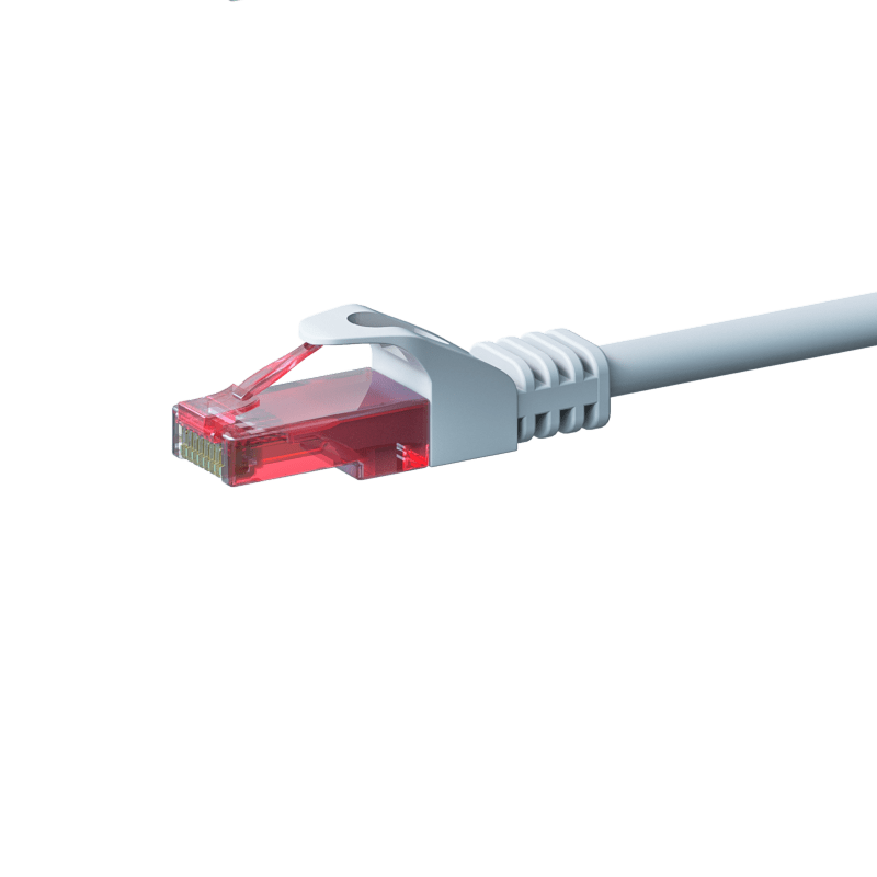 CAT6 Netzwerkkabel, U/UTP, 0,15 Meter, Weiß, 100% Kupfer