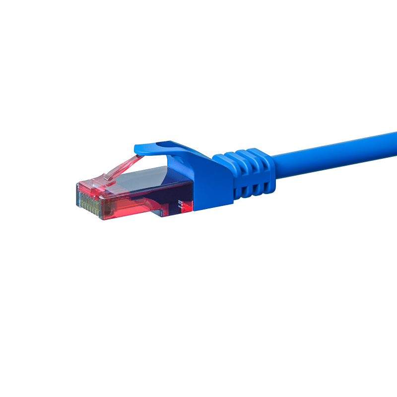 CAT6 Netzwerkkabel, U/UTP, 7,5 Meter, Blau, 100% Kupfer