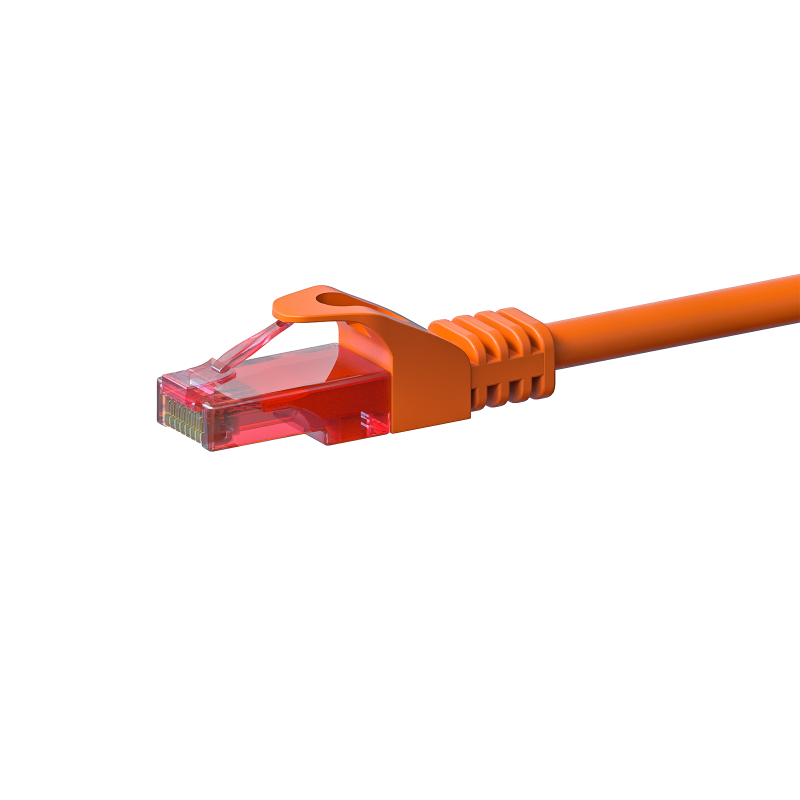 CAT6 Netzwerkkabel, U/UTP, 0.50 meter, Orange, 100% Kupfer