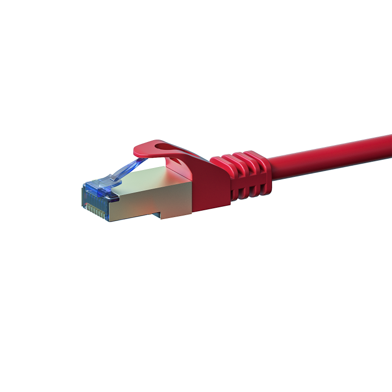  CAT 6a Netzwerkkabel LSOH - S/FTP - 7,50 Meter - Rot