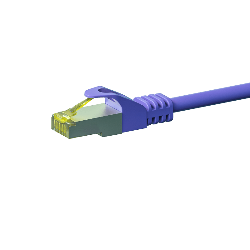 RJ45 Netzwerkkabel S/FTP (PiMF), mit CAT 7 Rohkabel, Violett, 3m