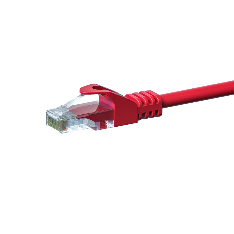 CAT 5e Netzwerkkabel U/UTP – 3 Meter -  Rot - CCA