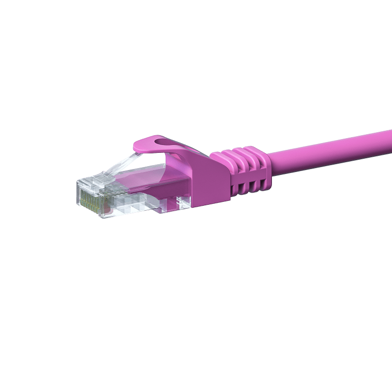 CAT 5e Netzwerkkabel U/UTP – 0.25 Meter -  Rosa - CCA