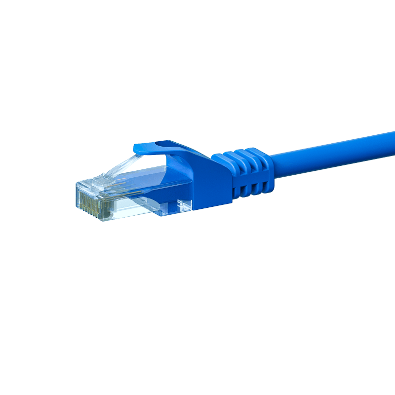 CAT 6 Netzwerkkabel U/UTP - 0,25 Meter - Blau - CCA