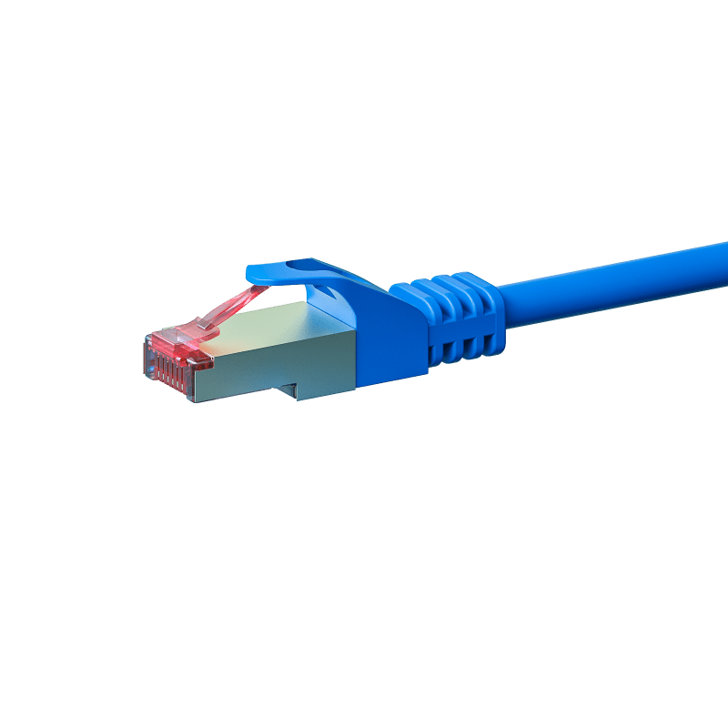 CAT 6 Netzwerkkabel LSOH - S/FTP - 0,25 Meter - Blau