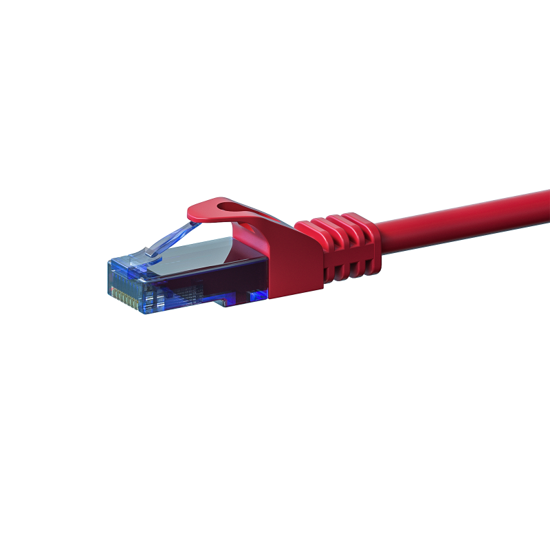 UTP CAT6a 0,25m rot - 100% Kupfer