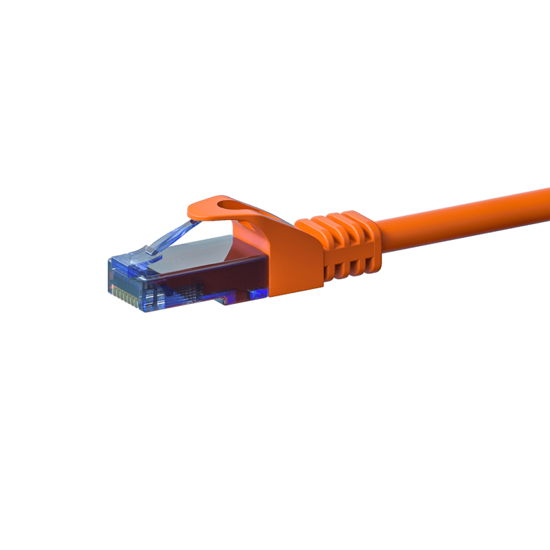 CAT6a Netzwerkkabel 100% Kupfer - U/UTP - 0,15 Meter - Orange