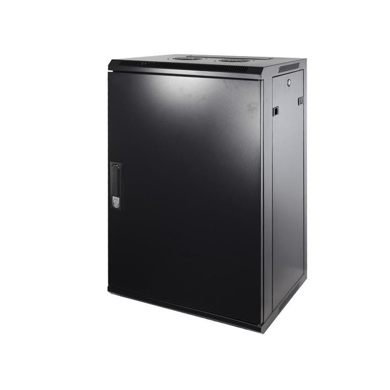 18 HE Serverschrank, Wandgehäuse, mit Metalltür (BxTxH) 600 x 450 x 900mm