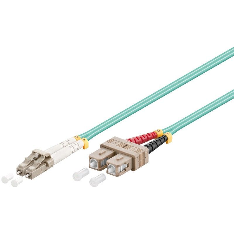 Glasfaserkabel LC-SC OM3 Duplex Patchkabel – 1 Meter