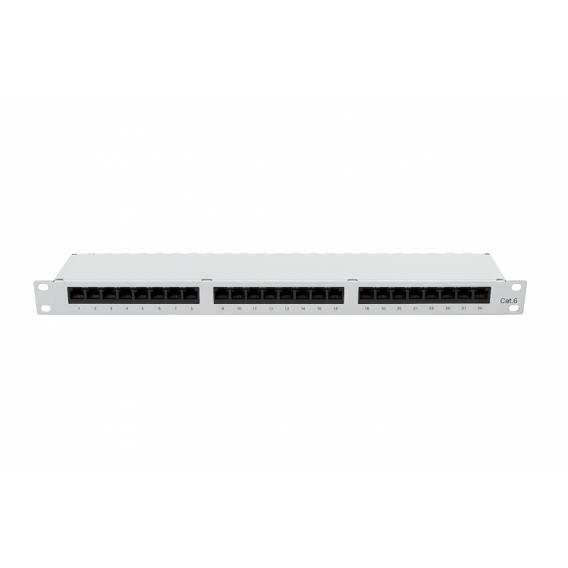 Patchpanel 19 Zoll – 24 Ports STP, 0,5HE