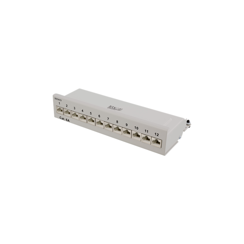 Cat6a UTP 90º 10 Zoll 12 Ports RJ45 Wandmontage-Patchpanel