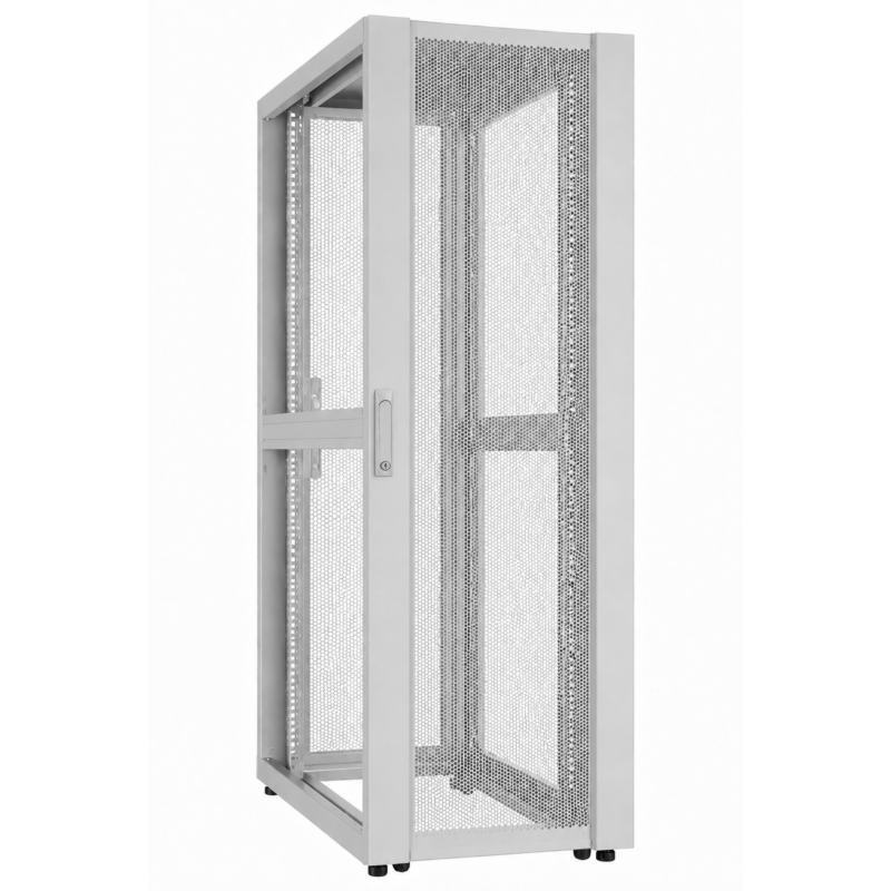 48 HE 19” Datacenter Serverschrank, mit perforierter Fronttür (BxTxH) 600 x 1000 x 2250mm Grau